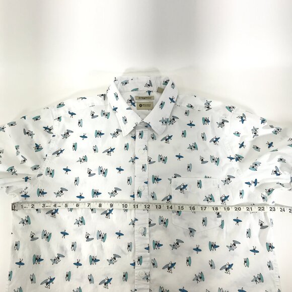 Haggar Clothing Button Up Surfer Print Shirt Men's XL Short Sleeve Casual Summer - Picture 6 of 10